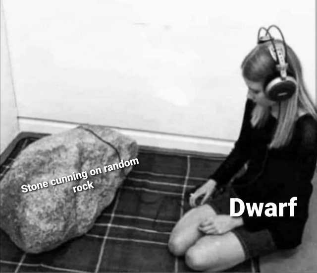 Stone cunning on random rock Dwarfi