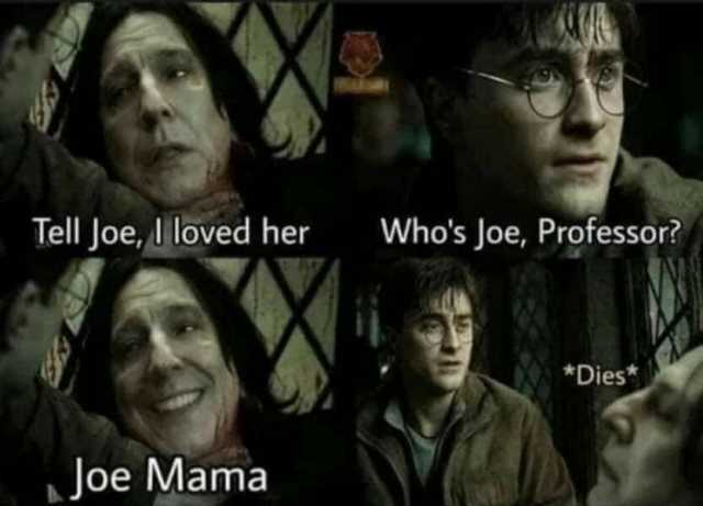 Tell Joe loved her Whos Joe Professor *Dies Joe Mama