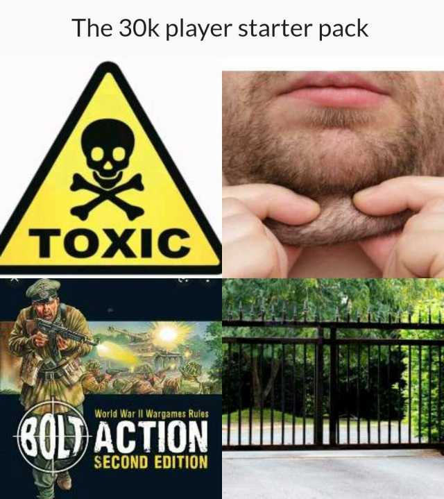 The 30k player starter pack TOXIC World War II Wargames Rules 80L) ACTION i = SECOND EDITION