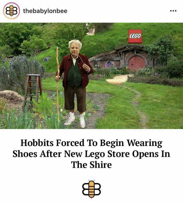 thebabylonber LEGO Hobbits Forced To Begin Wearing Shoes After New Lego Store Opens In The Shire EB