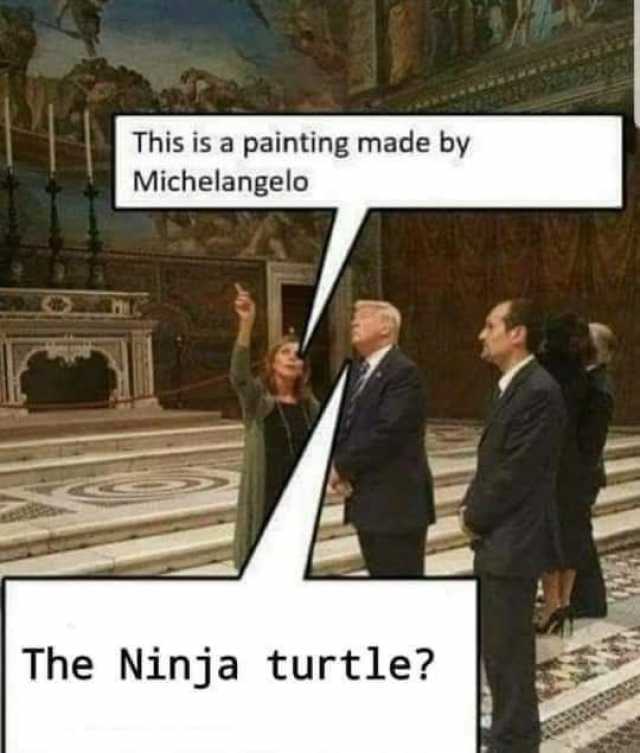 This is a painting made by Michelangelo The Ninja turtle? 