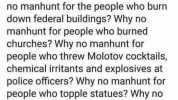 650 1d Hummmmmm Nationwide manhunt for those who stormed the US Capitol. Thats a good thing. My question is this why is there no nationwide manhunt for the people who burned and looted Seattle and Portland for over 150 days. Why n