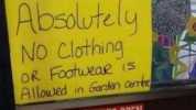 Absolutel NO Clothing OR Footuweae is Allouwed in Garden Conrbx IN EMERGENCY PUSH TO OPEN