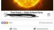 AUG. 21 Free Event- Solar Eclipse Party 1272 personer a G O0 293 Gilla 35 kommentarer LMost kids go back to school Visa 3 tidigare svar ... Kommentera that day. Can it be done on the weekend eschedule the sun Did this lady just as