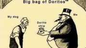 Big bag of Doritos Me My dog Dorlto chip