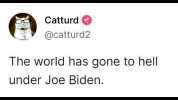 Catturd @catturd2 The world has gone to hell under Joe Biden.
