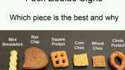 Fuck Zodiac Signs Which piece is the best and why Rye Chip Square Pretzel Mini Circle Breadstick Corn Wheat Pretzel Chex Chex