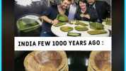 GERMANY WE MADE THE MOST ECO-FRIENDLY DISH PLATES OUT OF LEAVES INDIA FEW 1000 YEARS AGO