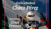 Gobierno de México x MEXICO 3 min Felicitamos a nuestro compatriota Sergio Perez por ganar el #MónacoGP de la #Fórmula1. Es el quinto piloto latinoamericano en alcanzar la victoria. iEnhorabuena! Felicidades! Checo Pérez Ganad