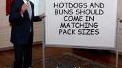 HOTDOGS AND BUNS SHOULD COME IN MATCHING PACK SIZES I want to share with you my economic vision