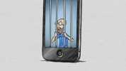 I finally realized it! People are prisoners of their phones. Thats Why they are called cell phones!