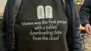 Moses was the first person with a tablet downloading data from the coud