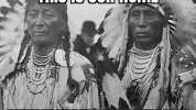 NATIVE AMERICANS THIS ISQURHOME EUROPEANSTHS LAND ISYOUR LAND AND THIS LAND IS MY LAND FROMCALIFORNIATOTHENEWAYORKISLAND1 FROM THE REDWOOD FOREST.TO THE GULF STREAM WATERS THIS LANDWASMADE FOR YOU A ME