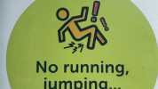 O No running jumping.. catapulting pole vaulting or teleportation. RoyalCaribbean INTERN ATIONAL