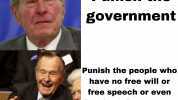 Punish the government Punish the people who have no free will or free speech or evenn freedom of movement