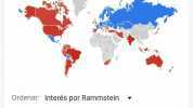 Rammstein Metallica La intensidad del color representa el porcentaje de búsquedas MÁS INFORMACIÓN Ordenar Interés por Rammstein México Finlandia Diname O O 67 % 65 % 63 % 33 % 35% 37 %
