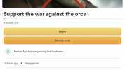 Support the war against the orcs €30000 goal 9 hours ago Bartosz Machaj is organizing this fundraiser. Emergencies Share Donate now I need financial support to defend the independence of west against the horde... on Valorant and