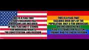 THISISA FLAG THAT S100%INCLUSIVE ALL AMERICANS AREINCLUDED IN THIS FLAG ANDIT STANDS FORINDIVIDUALRIGHTS THECONSTITUTION AND FREEDOM THIS IS A FLAG THAT EKCLUDES OVER 90% OF THE POPULATION. ONTY A EEW AMERIGANSI AREINCLUDED IN THI