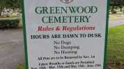 TOW N OF 1818 GREENWOOD CEMETERY Rules & Regulations HOURS ARE DAWN TO DUSK No Dogs No Dumping No Hunting All Pots are to be Removed by Nov. 1st Fabric Wreaths or Easels are Permitted Nov. 15th - Mar. 15th and May 15th - June 15th