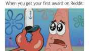 When you get your first award on Reddit