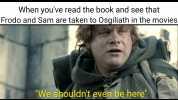 When youve read the book and see that Frodo and Sam are taken to Osgiliath in the movies We shouldnt even be here