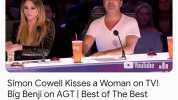 Youmbe Simon Cowell Kisses a Woman on TV! Big Benji on AGTI Best of The Best Top 10 Talent YouTube 1d TOP ALENT