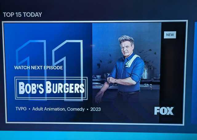 TOP 15 TODAY WATCH NEXT EPISODE BOBS BURGERS TVPG• Adult Animation Comedy • 2023 NEW FOX