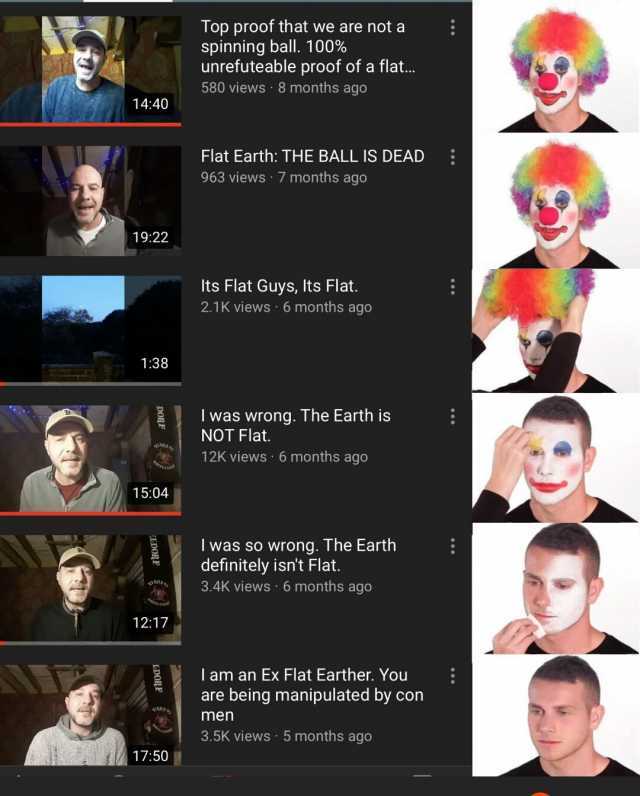 Top proof that we are not a spinning ball. 100% unrefuteable proof of a flat... 580 views 8 months ago 1440 Flat Earth THE BALL IS DEAD 963 views 7 months ago 1922 Its Flat Guys Its Flat. 2.1K views 6 months ago 138 I was wrong. T