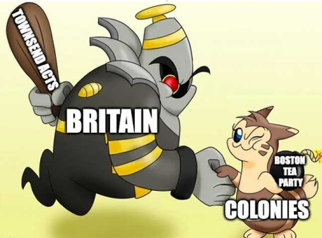TOWNSEND ACTS BRITAIN COLONIES