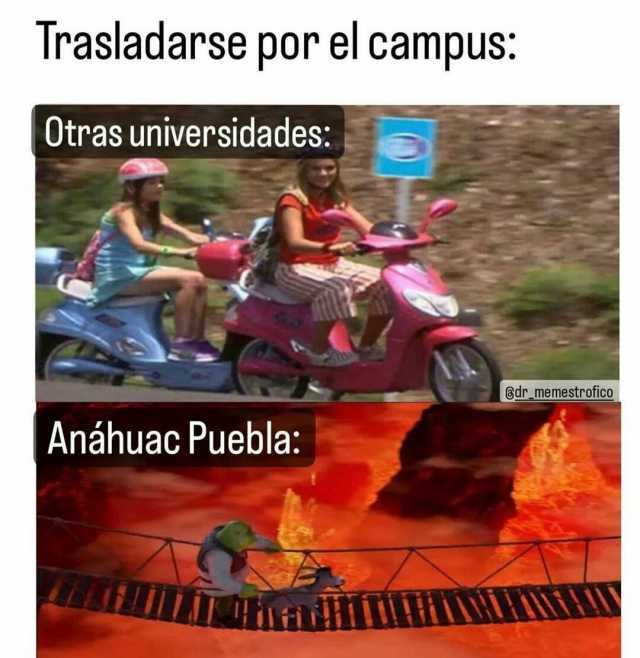 Trasladarse por el campus Otras universidades Anáhuac Puebla 8dr_memestrofico