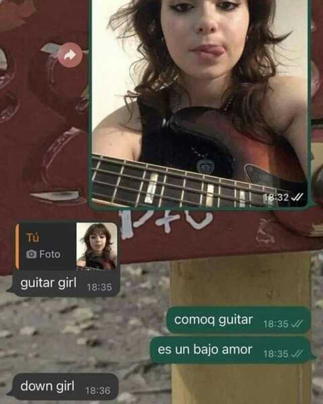Tú O Foto guitar girl 1835 down girl 1836 d832 Comoq guitar 1835 / es un bajo amor 1835