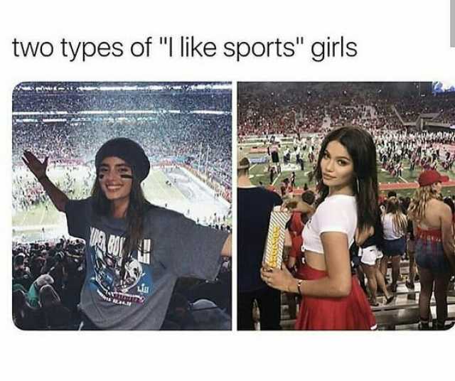 two types of I like sports girlsS wwwr