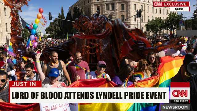 W EXCLUSIVE Lyndell N JUST IN LORD OF BLOOD ATTENDS LYNDELL PRIDE EVENT CNN 110 PMET has oace Te hLDa NEWSROOM