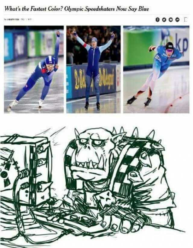 Whats the Fastest Color Olympic Speedskaters Now Say Blue oooof