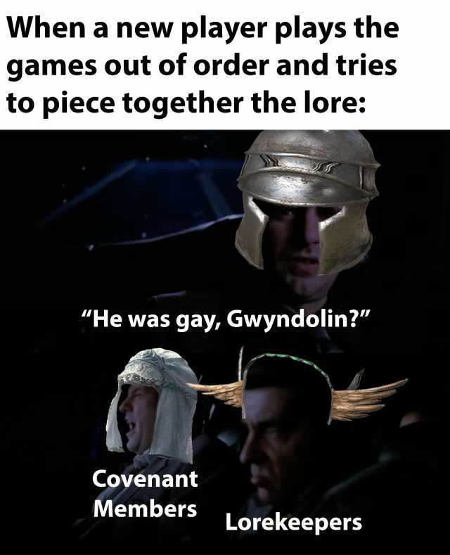 When a new player plays the games out of order and tries to piece together the lore He was gay Gwyndolin Covénant MembersLorekeepers