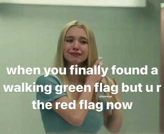 when you finally found a walking green flag but ur the red flag now @mybvirg0
