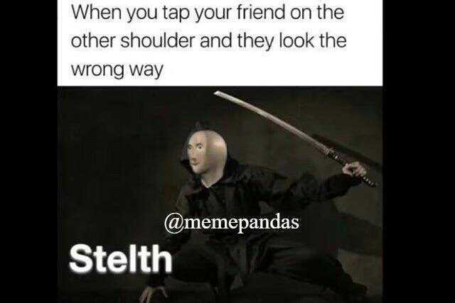 When you tap your friend on the other shoulder and they look the wrong way @memepandas Stelth