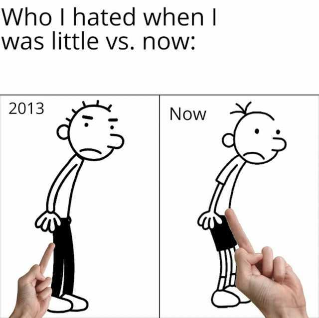 Who I hated whenl was little vs. now 2013 Now