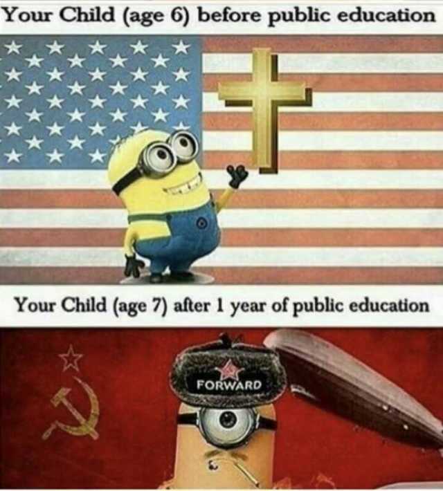 Your Child (age 6) before public education Your Child (age 7) after 1 year of public education FORWARD