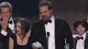 Winona Ryder sees flying pizza at the screen actors guild awards